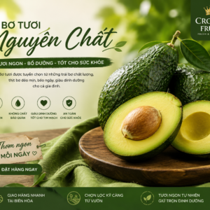 Bơ Tươi Crown Fruit – Bơ Sáp Tươi Ngon, Dẻo Béo Tự Nhiên-1kg