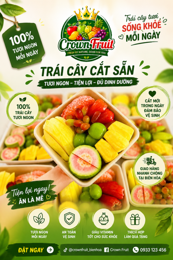 Trái cây cắt sẵn Crown Fruit